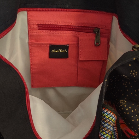 Laurel Burch Large Canvas Shoulder Tote Bag -  Caballos de Colores Design - Picture 9 of 13